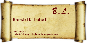 Barabit Lehel névjegykártya